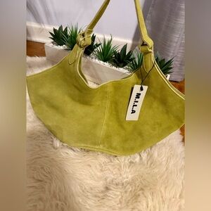 M.I.L.A suede leather shoulder bag